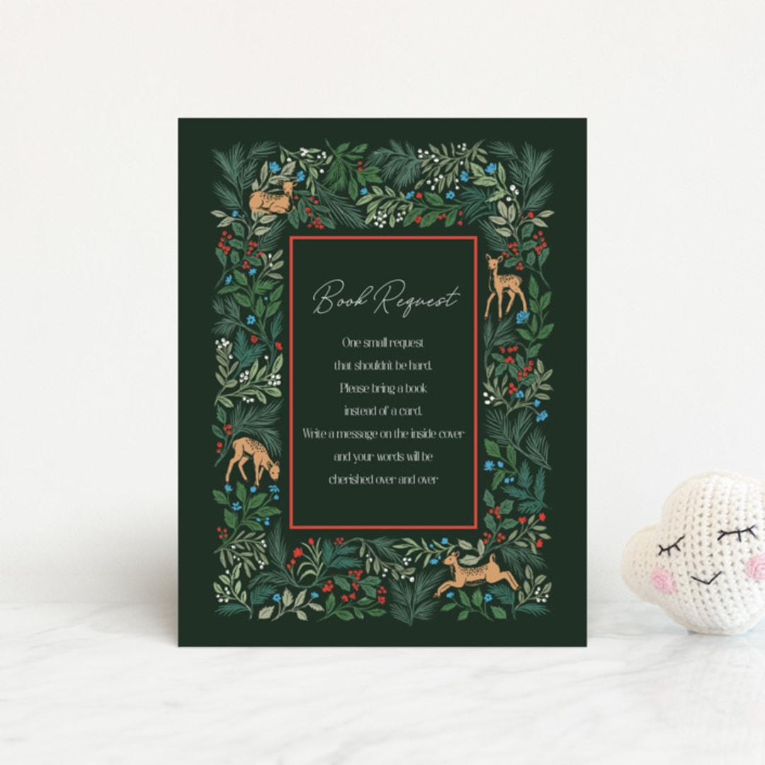 "Deer Forest" - Baby Shower Insert Cards in Forest by Elly - Front