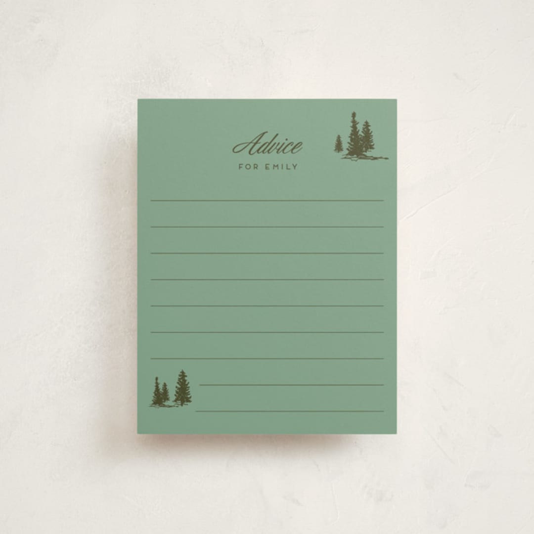 "Winter Cabin" - Baby Shower Insert Cards in Pine by Jen Ramsey - Front