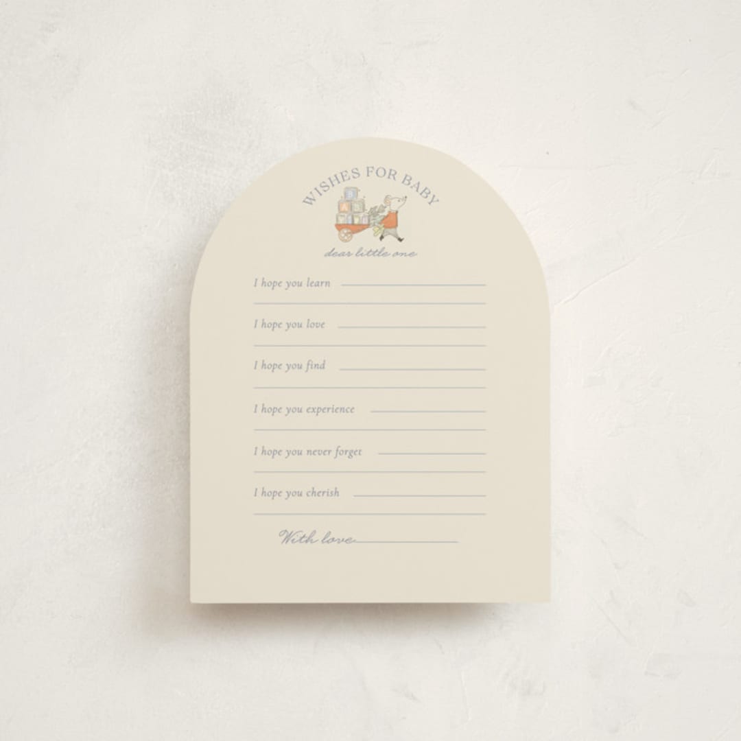 "Vintage magic town" - Baby Shower Insert Cards in Vanilla by Sabrin Deirani - Front