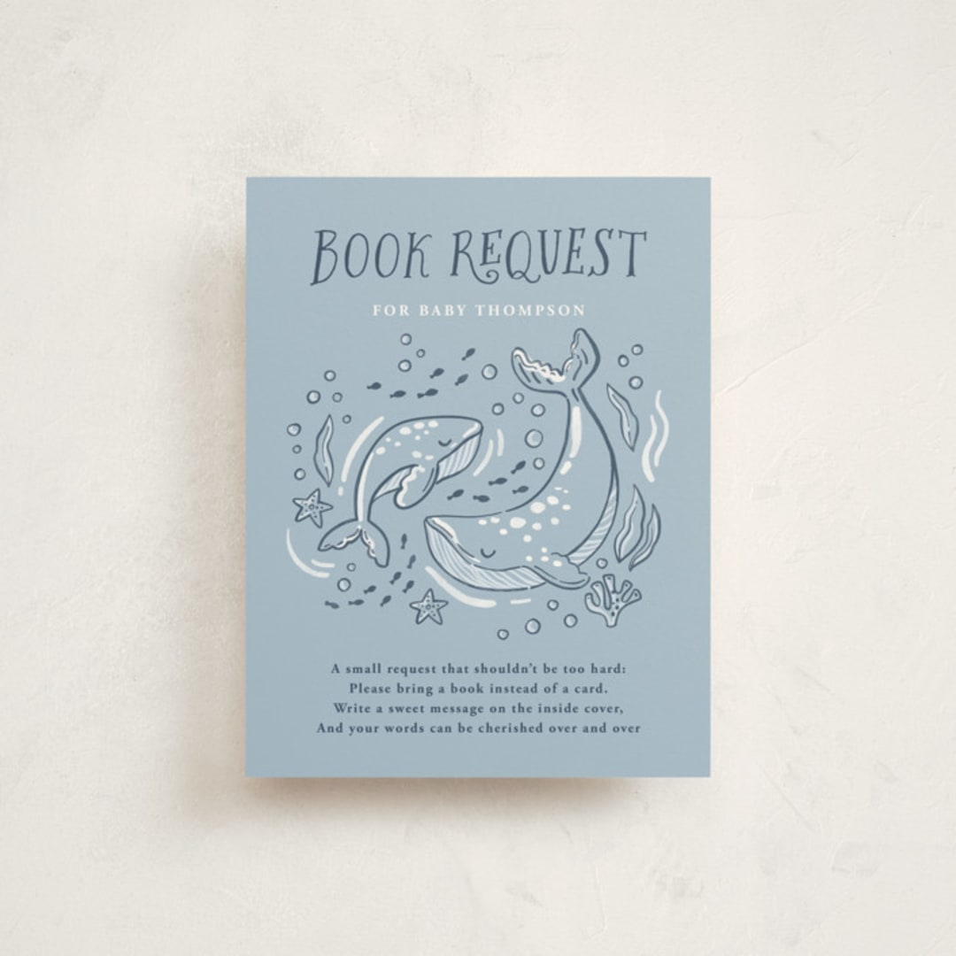 "Ocean Love" - Baby Shower Insert Cards in Ocean by Monika Torun - Front