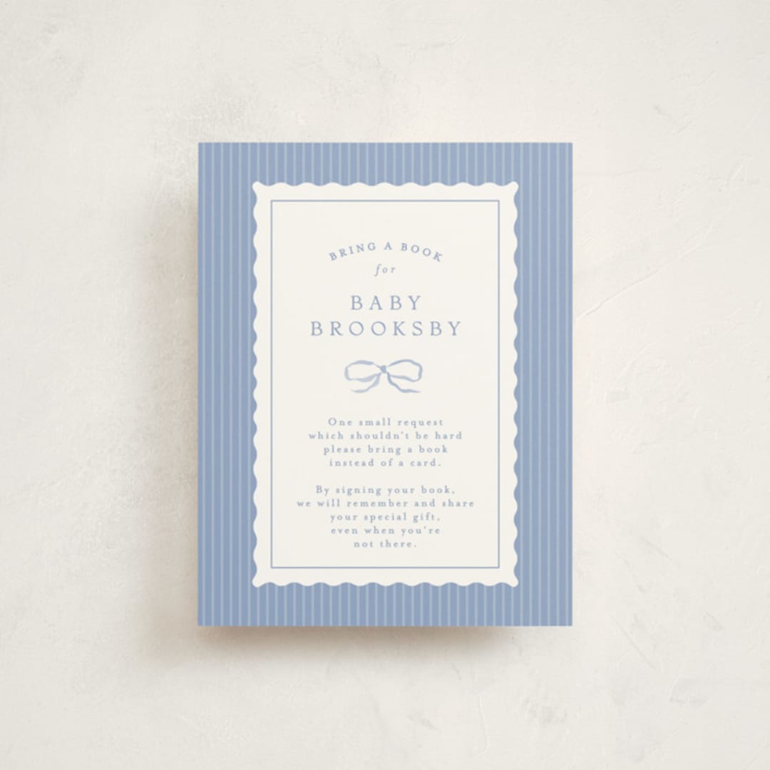 "Dorothy" - Baby Shower Insert Cards in Cornflower by Erin L. Wilson - Front