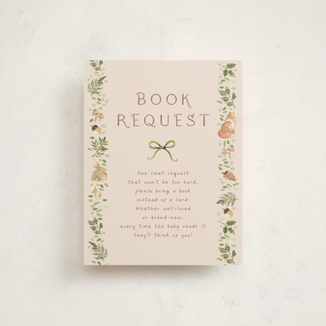 "Forest Baby Shower" - Baby Shower Insert Cards in Sand by frau brandt - Front