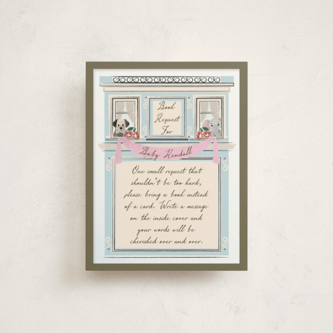 "House of Love" - Baby Shower Insert Cards in Sky by Ana de Sousa - Front