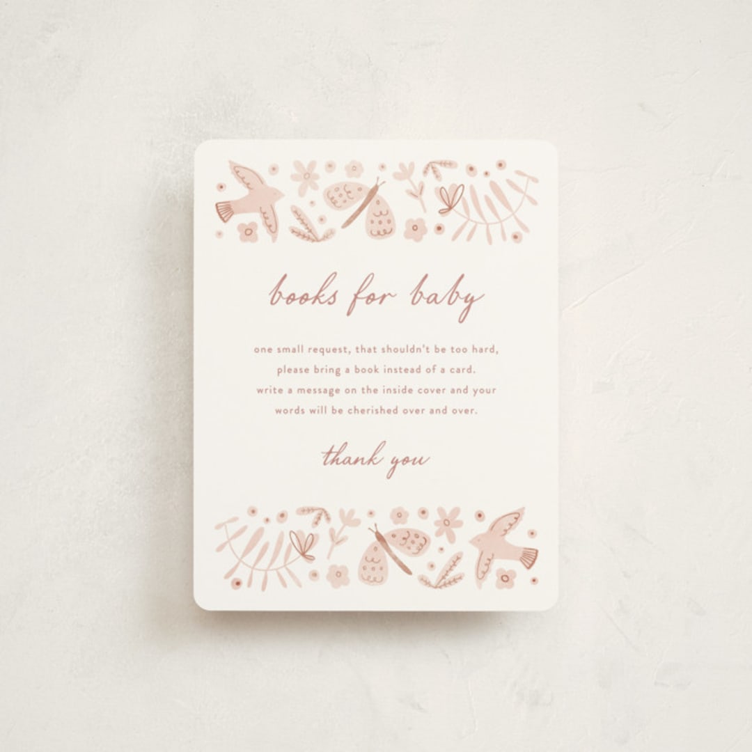 "Creatures" - Baby Shower Insert Cards in Sherbet by Pixel and Hank - Front