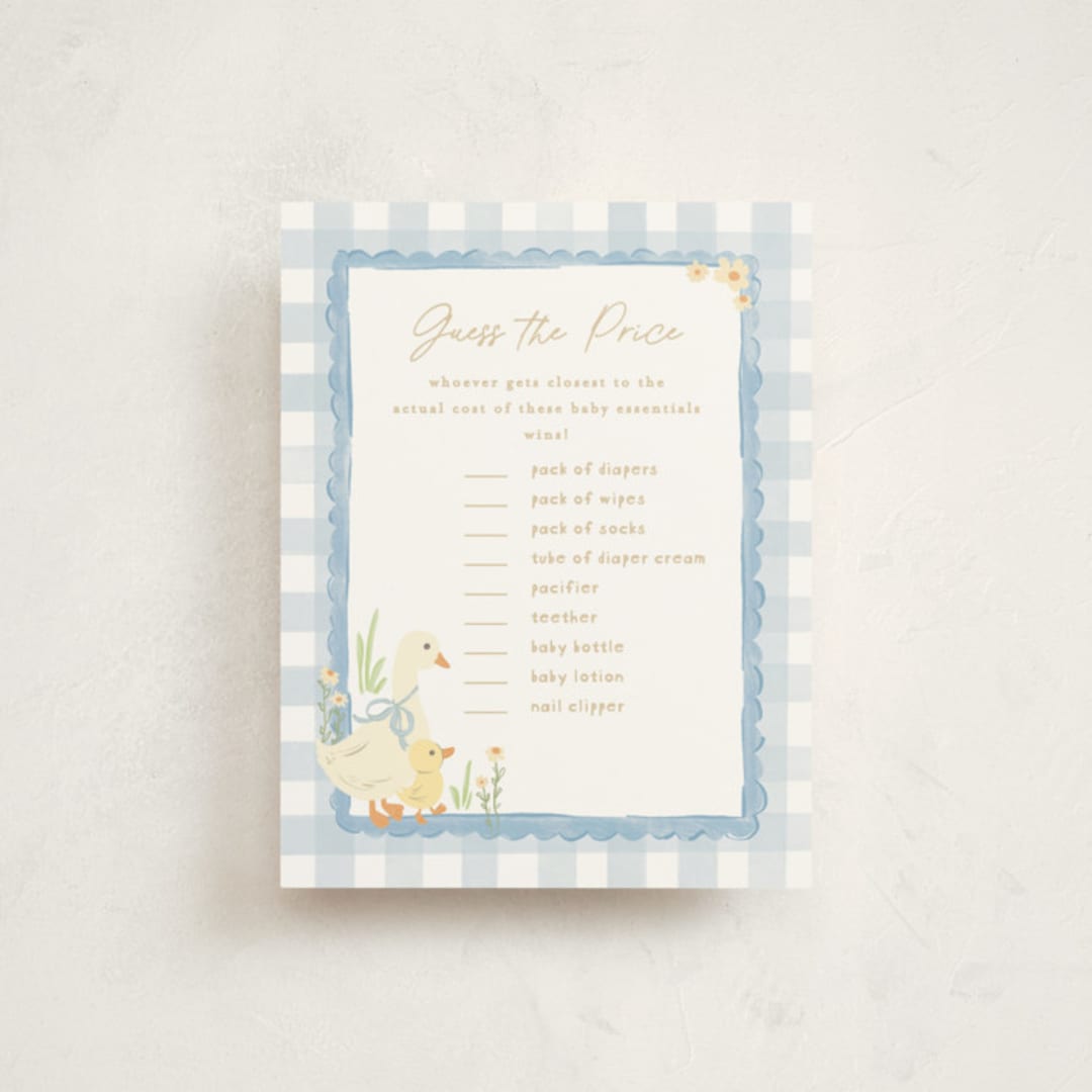 "Vintage goose" - Baby Shower Insert Cards in Sky by Creo Study - Front