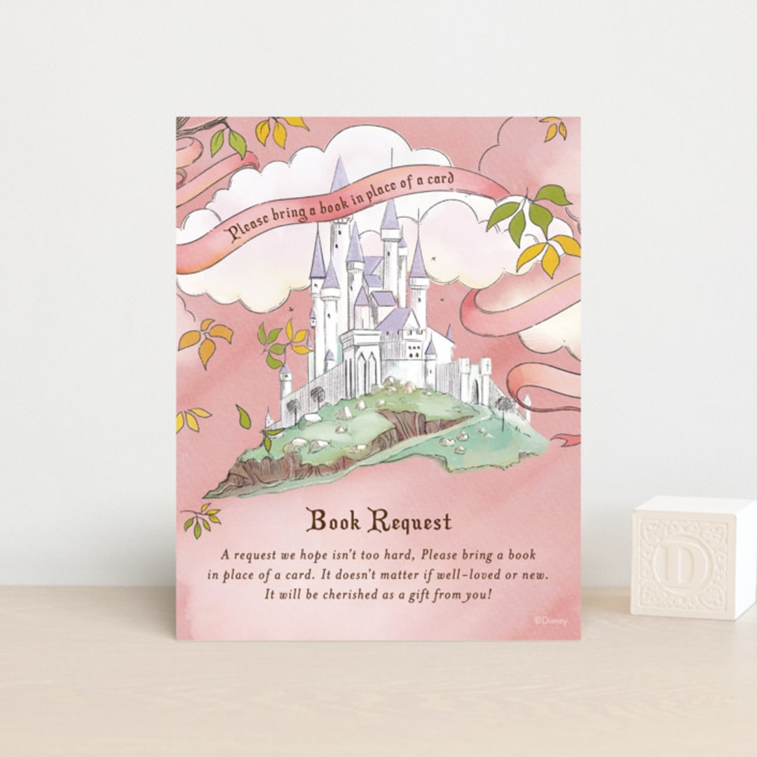 "Sleeping Beauty Storybook Forest" - Baby Shower Insert Cards in Mint by Becky Nimoy - Front