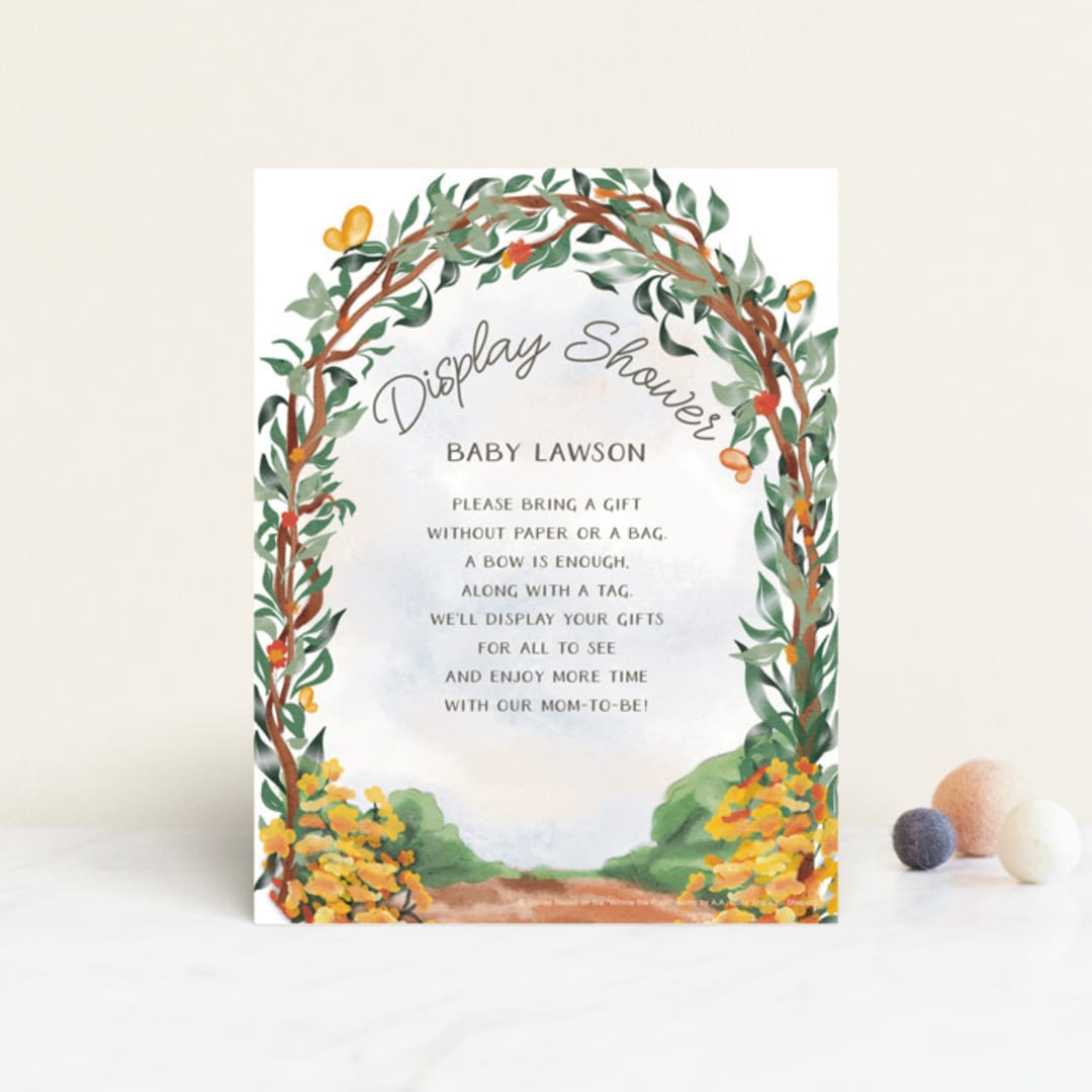 "Vintage Winnie the Pooh Baby Shower Invite" - Baby Shower Insert Cards in Honey by The Savage Label - Front