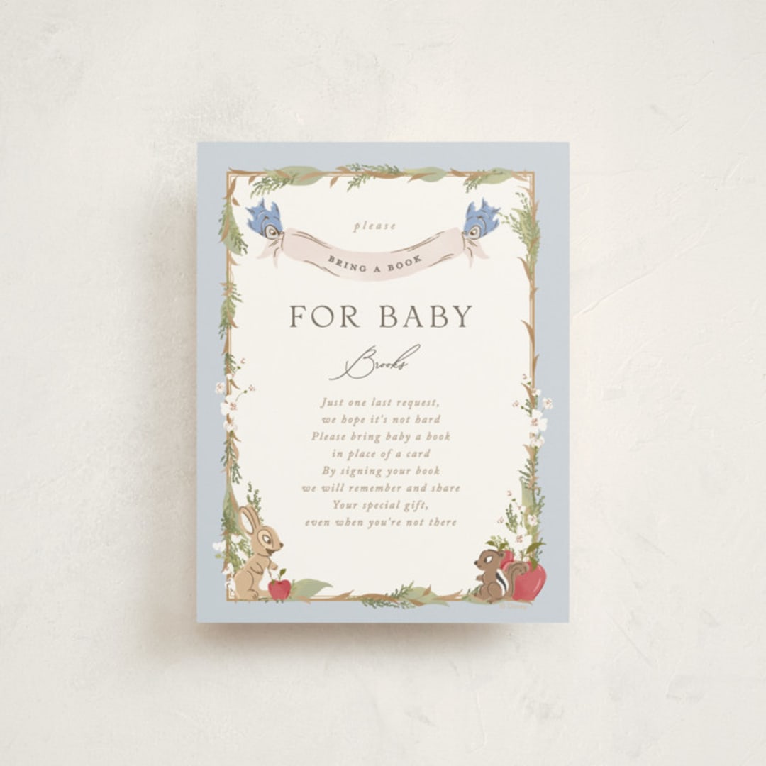 "Disney's Snow White Someday" - Baby Shower Insert Cards in Blue Skies by Erin L. Wilson - Front