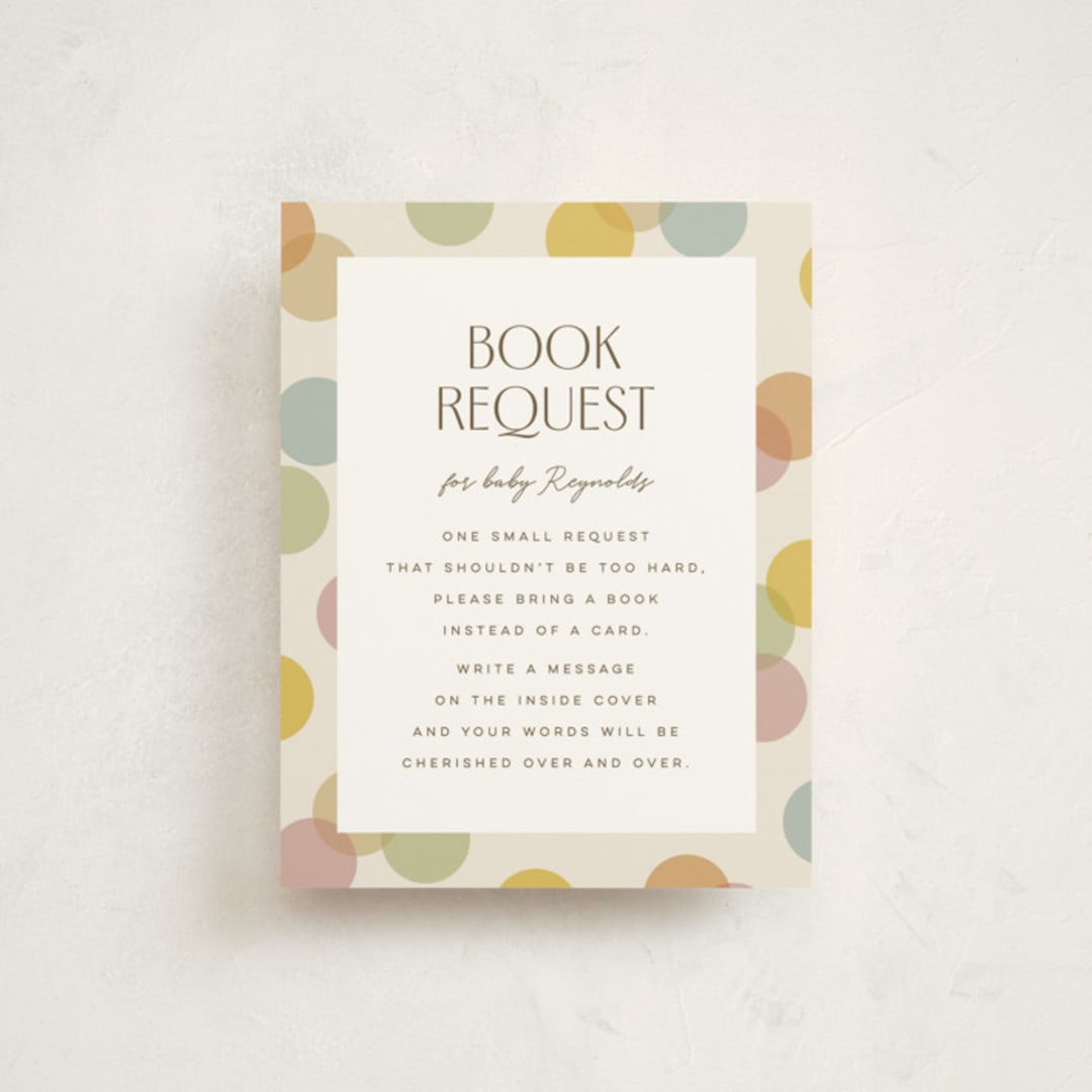 "Layers" - Baby Shower Insert Cards in Pastel by Ellen Schlegelmilch - Front