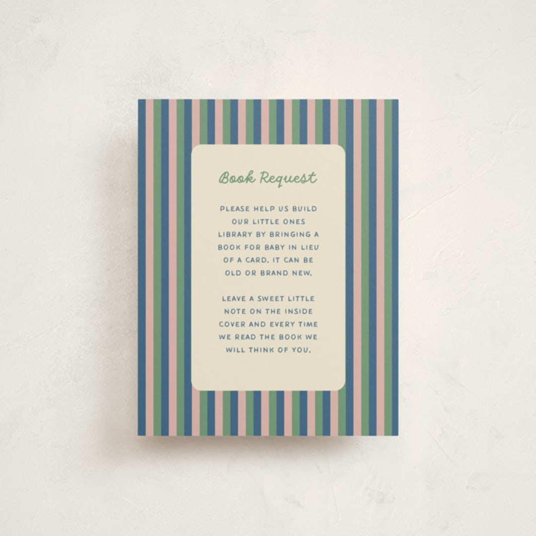 "Baby Shelfie" - Baby Shower Insert Cards in Classic Library by Julia Starr - Front