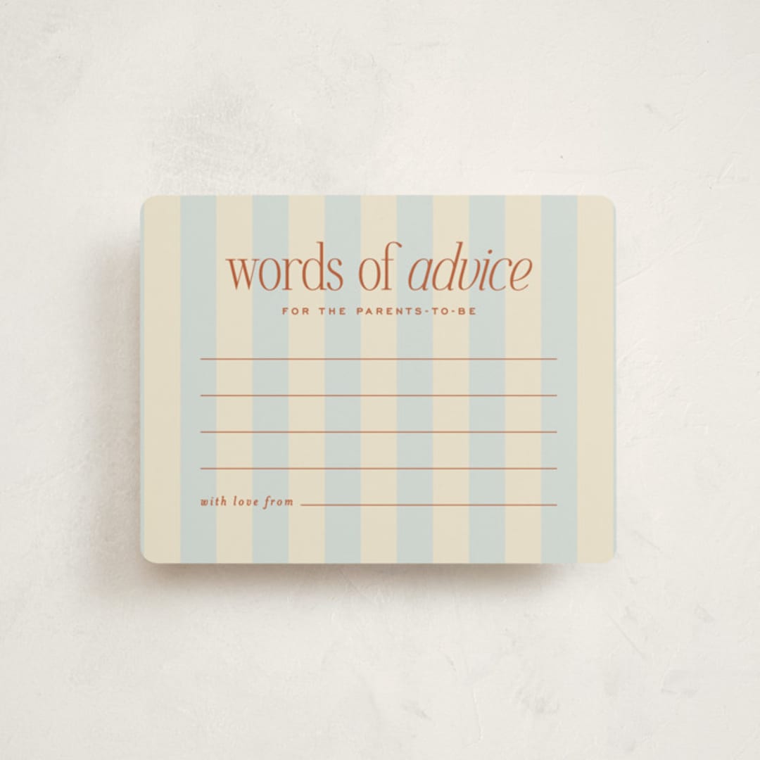 "we're having a party" - Baby Shower Insert Cards in Powder Blue by Ellen Schlegelmilch - Front
