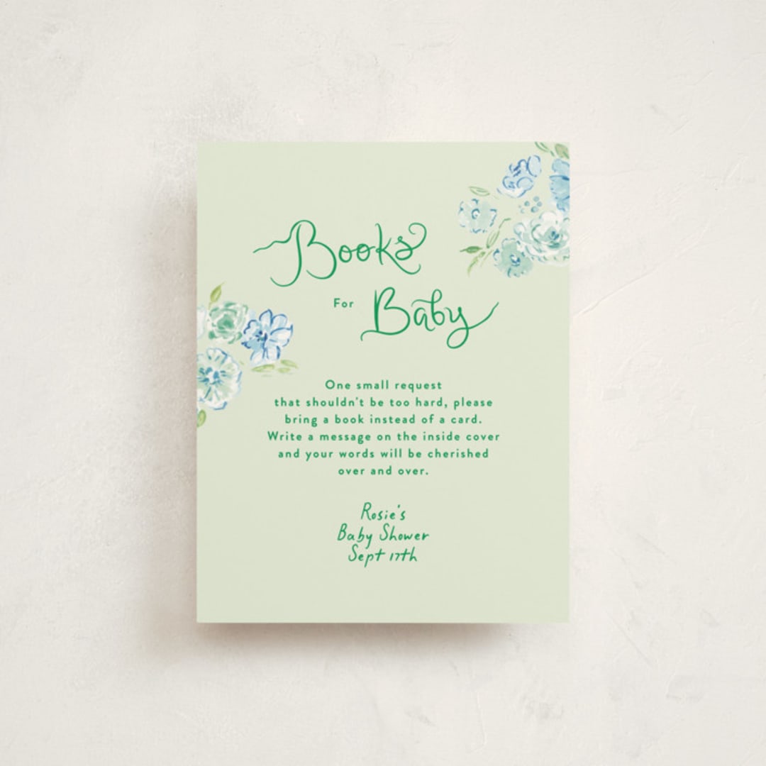 "paris with love" - Baby Shower Insert Cards in Breezy Skies by Phrosné Barwood - Front