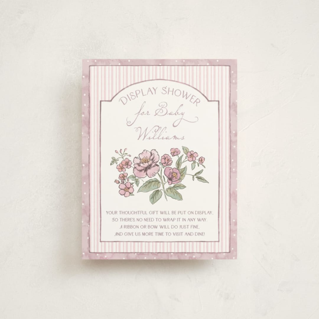 "Baby in Bloom." - Baby Shower Insert Cards in Heather by Jenna Holcomb - Front