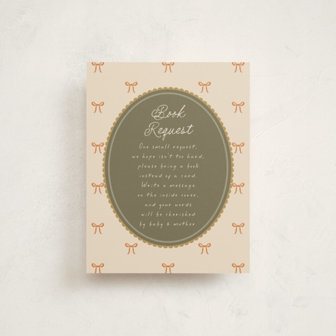 "Nuts for Baby" - Baby Shower Insert Cards in Pumpkin by Jackie Crawford - Front