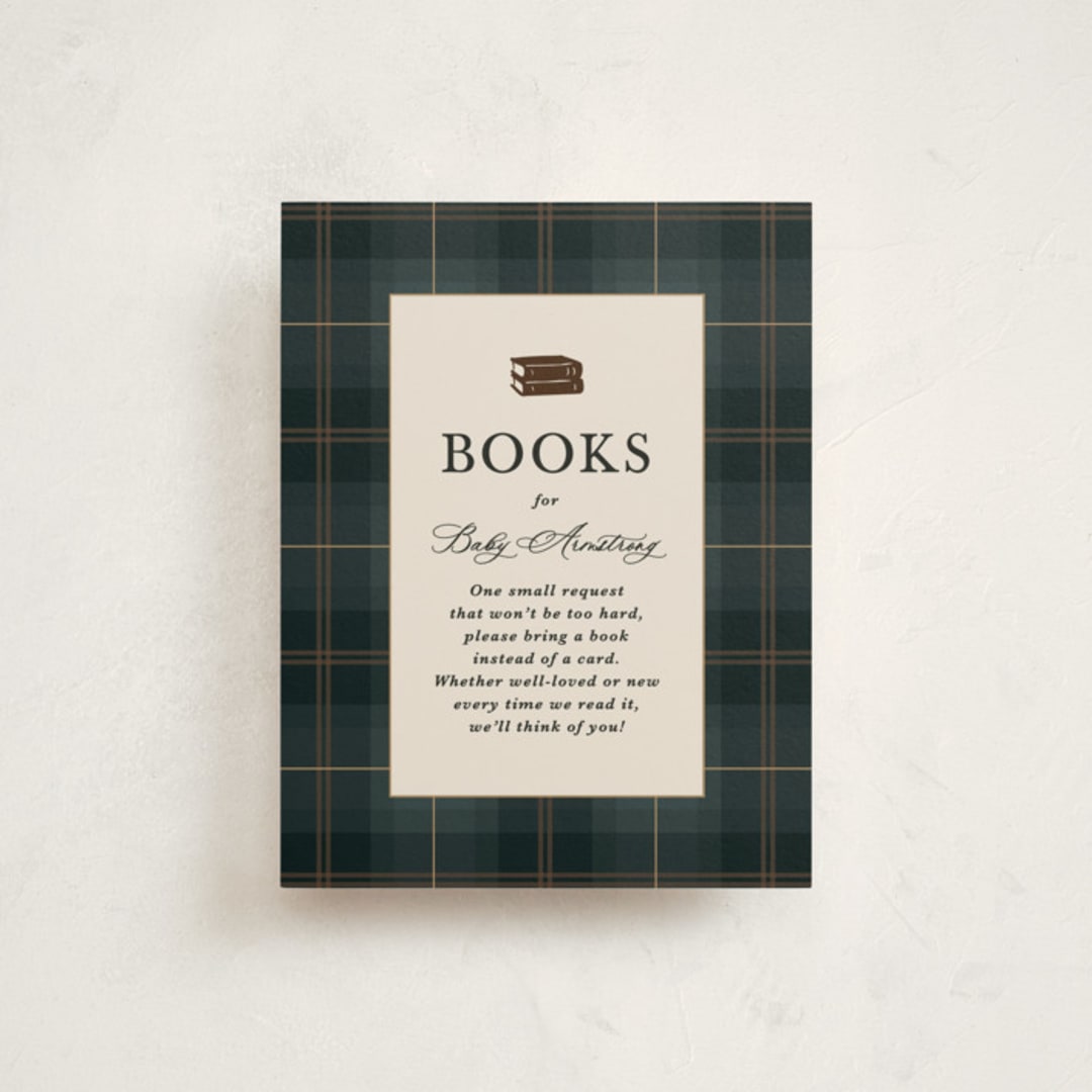 "Wesley" - Baby Shower Insert Cards in Juniper by Kate Ahn - Front