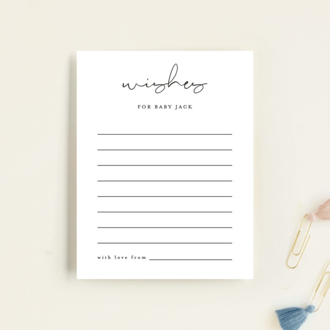 "Just Me" - Baby Shower Insert Cards in Midnight by Lehan Veenker - Front