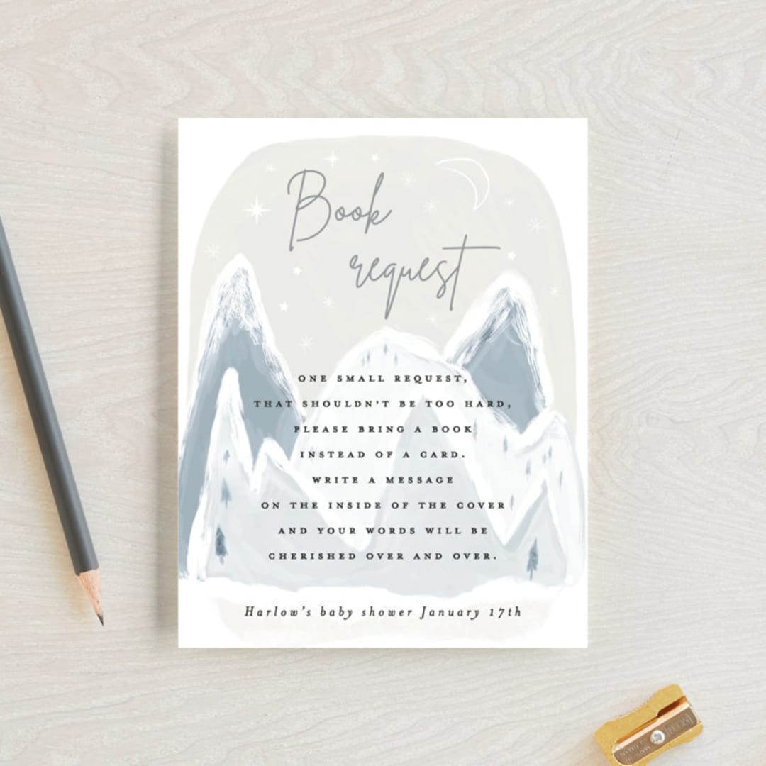 "Baby It's Cold Outside" - Baby Shower Insert Cards in Snow by Maja Cunningham - Front