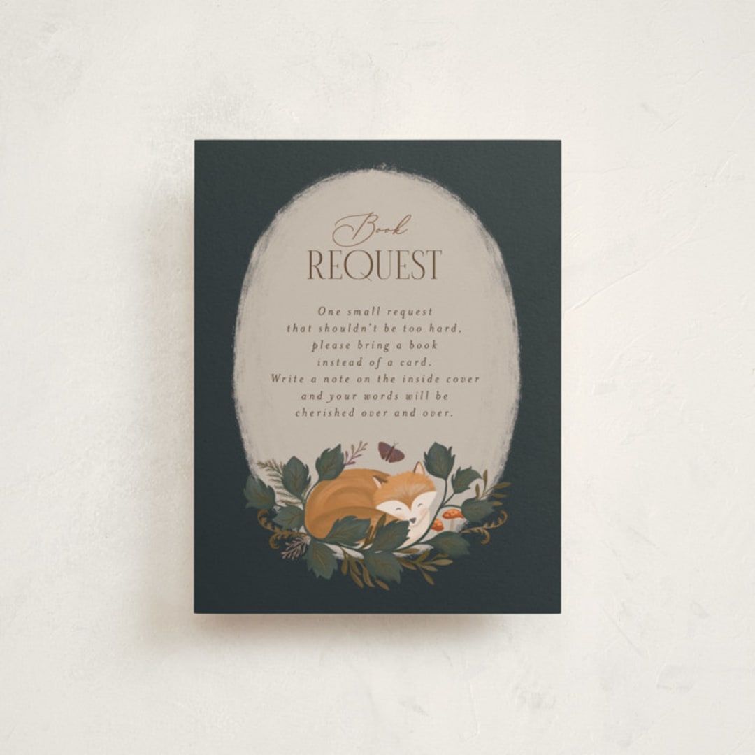 "Woodland Baby Shower" - Baby Shower Insert Cards in Forest by Joanna Griffin - Front