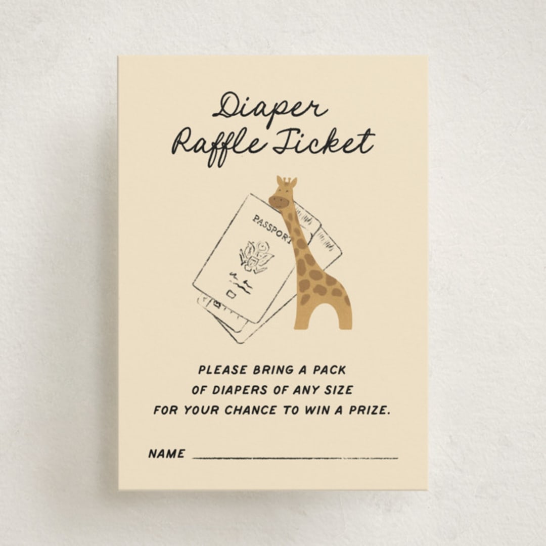 "Little Explorer" - Baby Shower Mini Insert Cards in Butter by Jenna Holcomb - Front