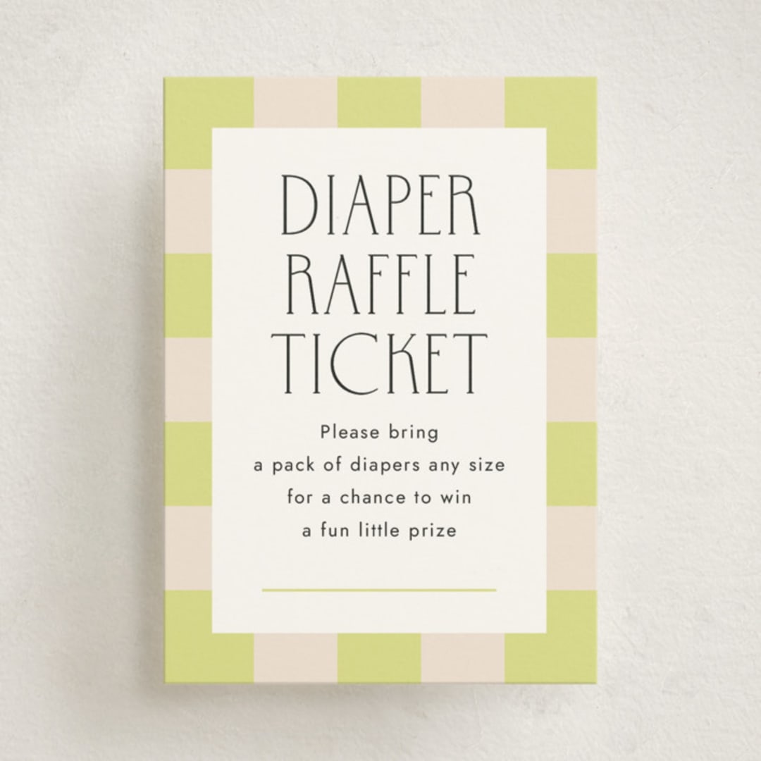 "two times" - Baby Shower Mini Insert Cards in Lime by letterfix - Front