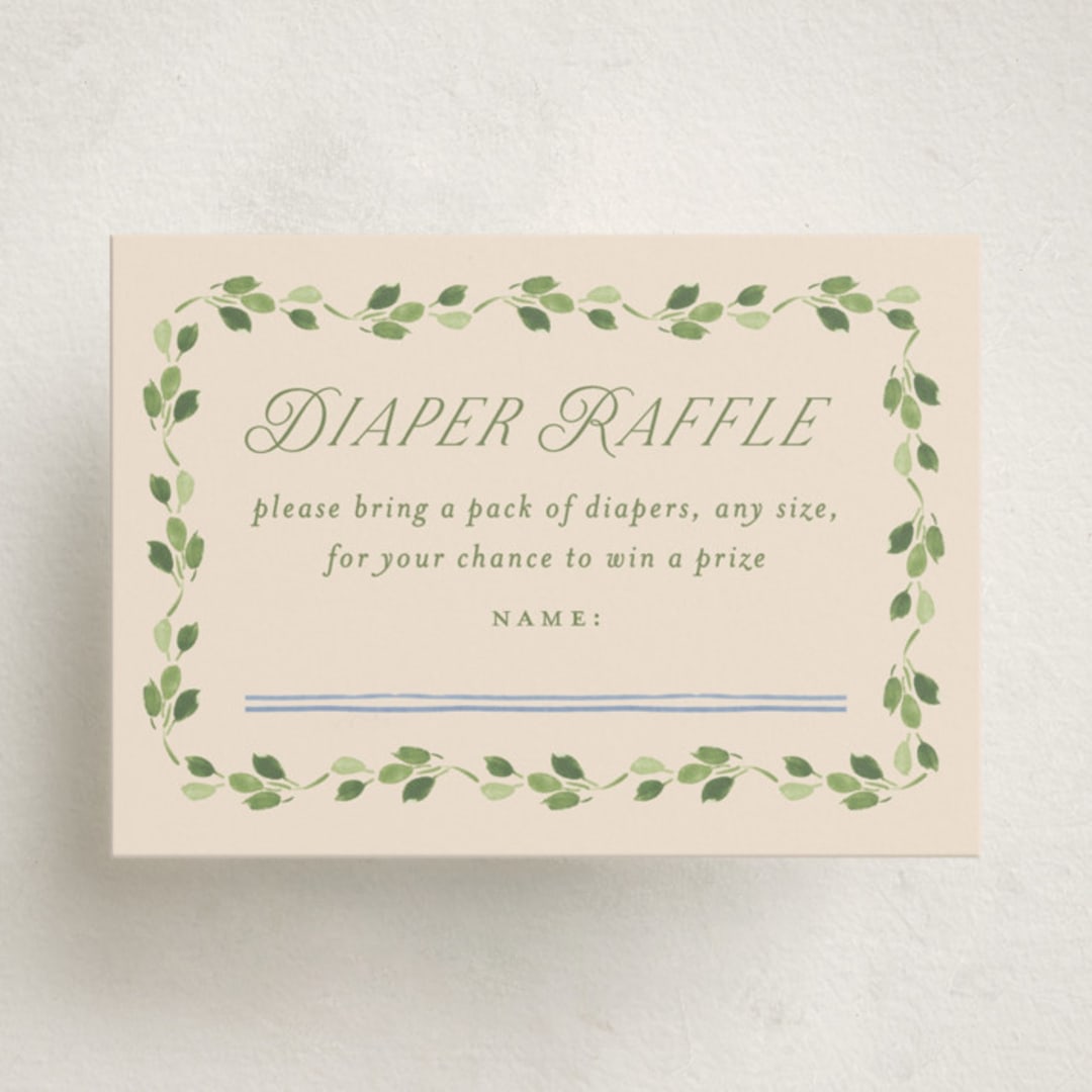 "Limoncello" - Baby Shower Mini Insert Cards in Rome by Claudia Orengo - Front