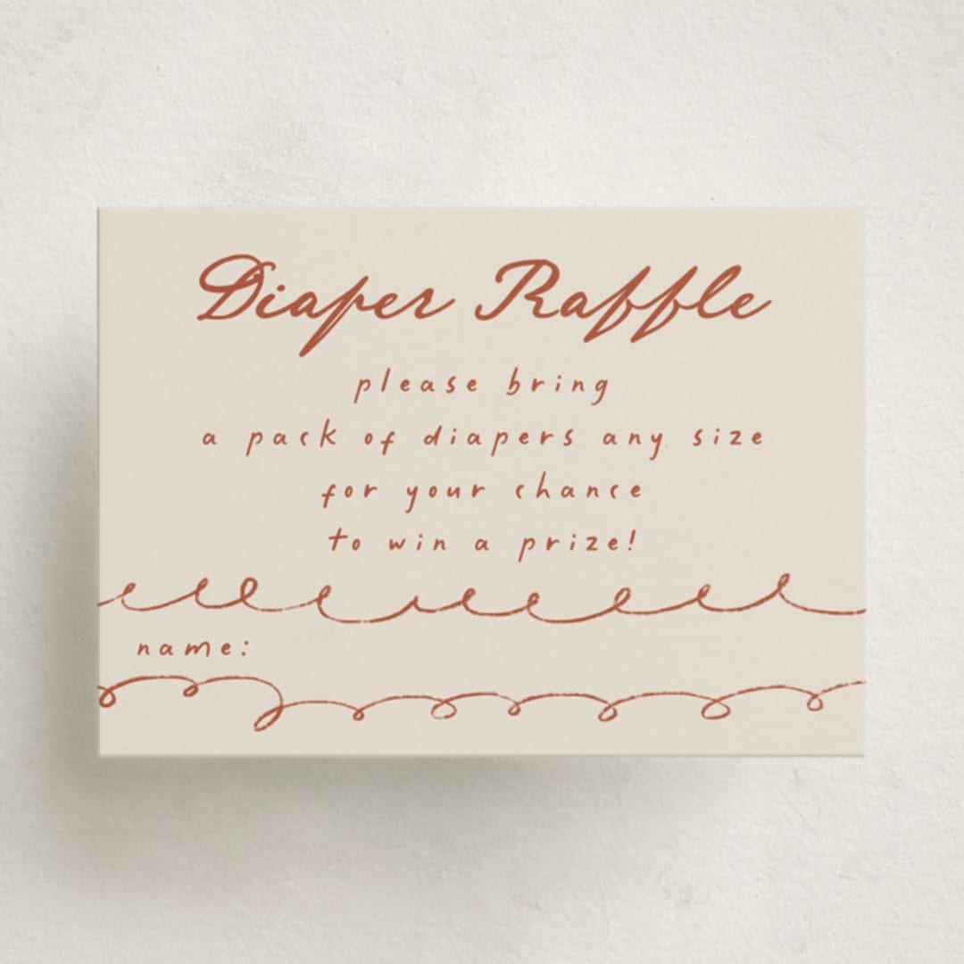 "Kangaroo Pop" - Baby Shower Mini Insert Cards in Cream by Gwen Bedat - Front