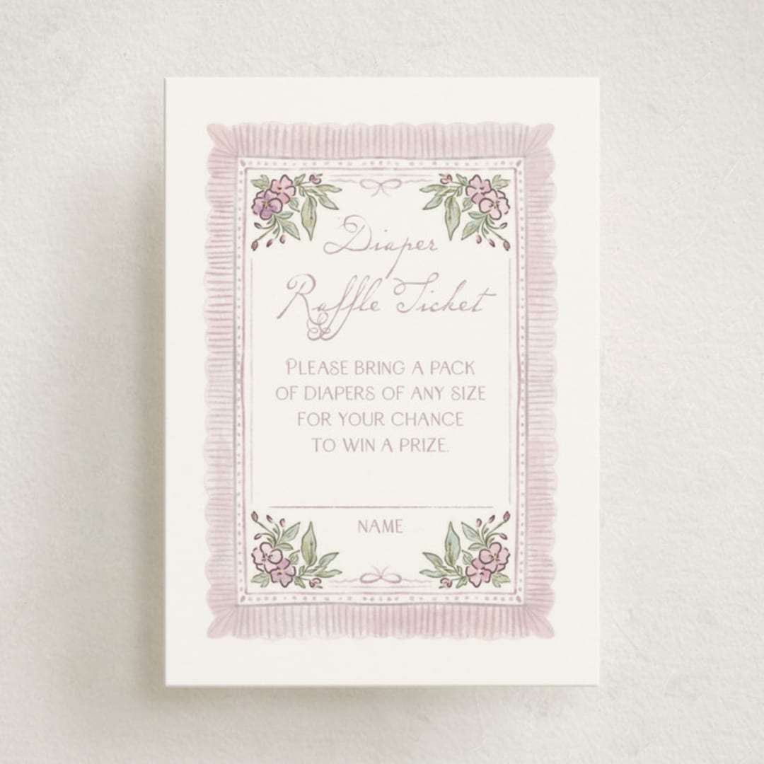 "Baby in Bloom." - Baby Shower Mini Insert Cards in Heather by Jenna Holcomb - Front