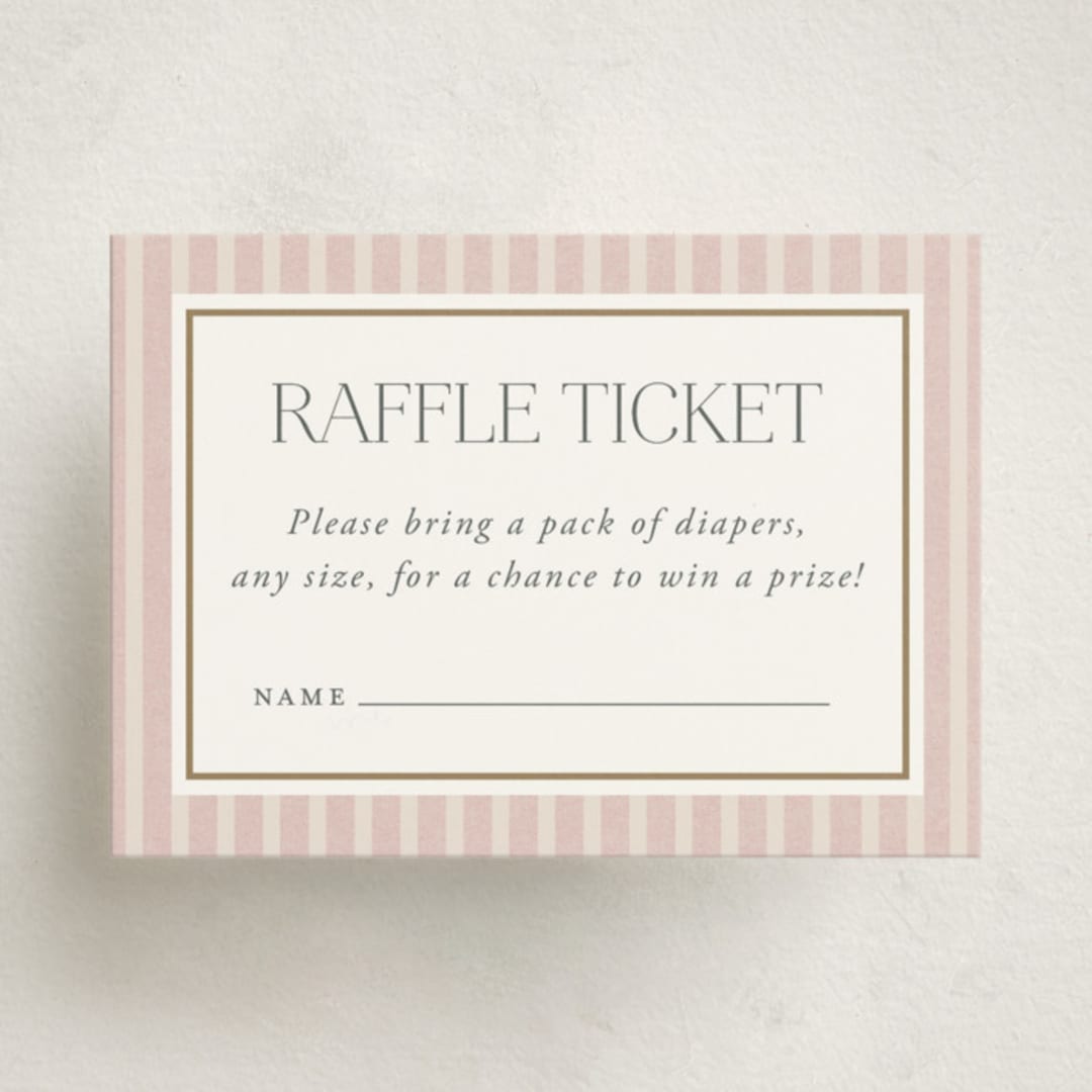 "The Little Heirloom" - Baby Shower Mini Insert Cards in Rose by Lucrecia Caporale - Front