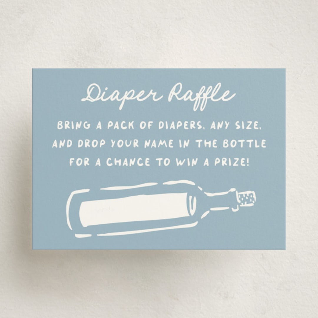 "nautical celebration" - Baby Shower Mini Insert Cards in Powder Blue by Claudia Orengo - Front