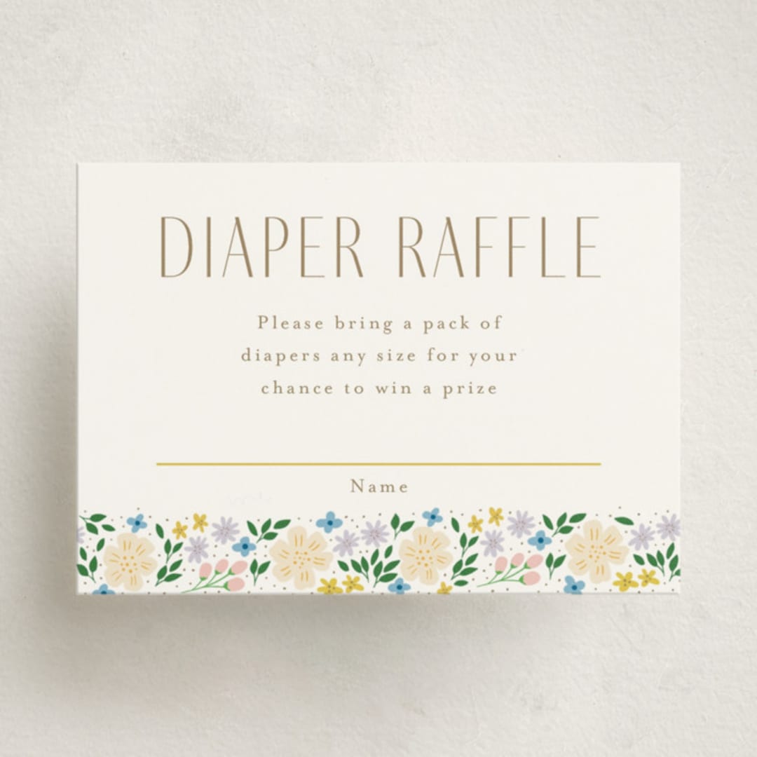 "Garden Party" - Baby Shower Mini Insert Cards in Spring by Ashlee Townsend - Front