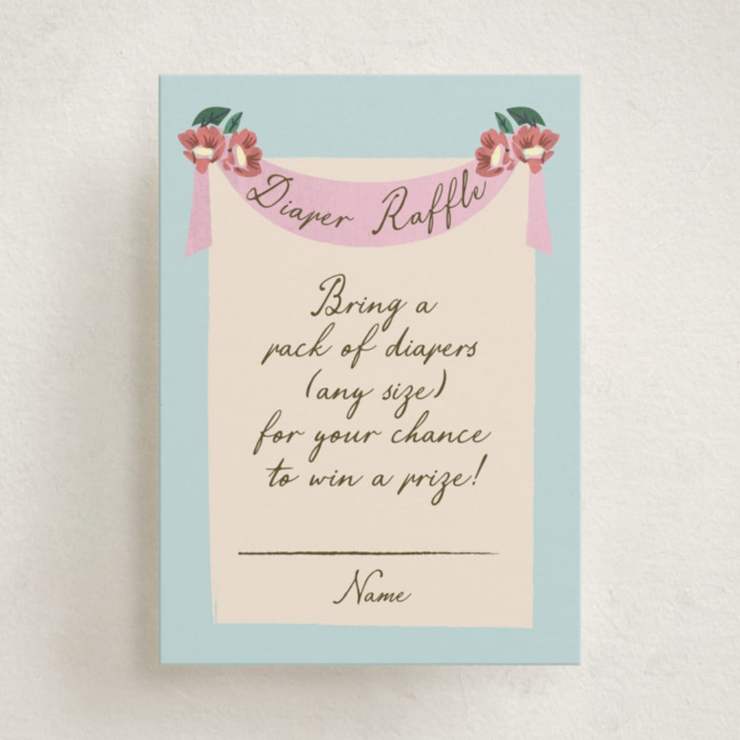 "House of Love" - Baby Shower Mini Insert Cards in Sky by Ana de Sousa - Front