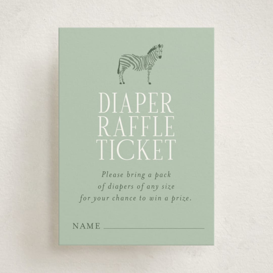 "Safari" - Baby Shower Mini Insert Cards in Palm by Jenna Holcomb - Front