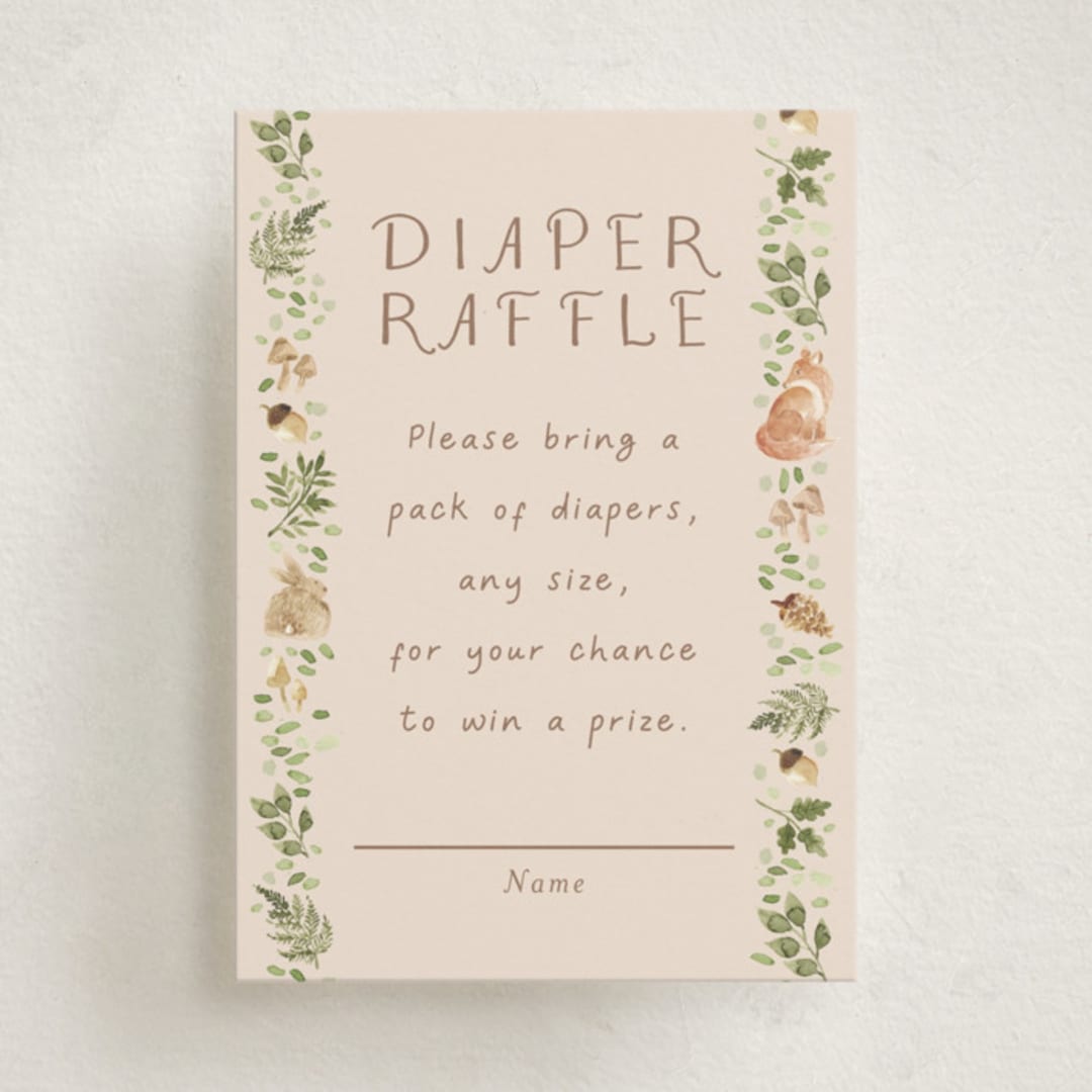 "Forest Baby Shower" - Baby Shower Mini Insert Cards in Sand by frau brandt - Front