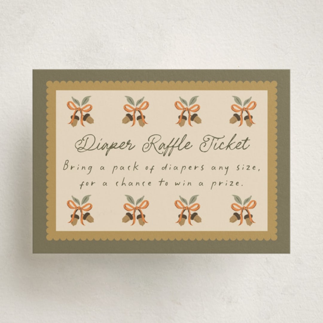 "Nuts for Baby" - Baby Shower Mini Insert Cards in Pumpkin by Jackie Crawford - Front