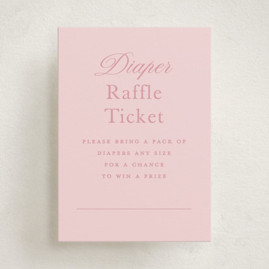 "Baby Toile" - Baby Shower Mini Insert Cards in Blush by Teju Reval - Front