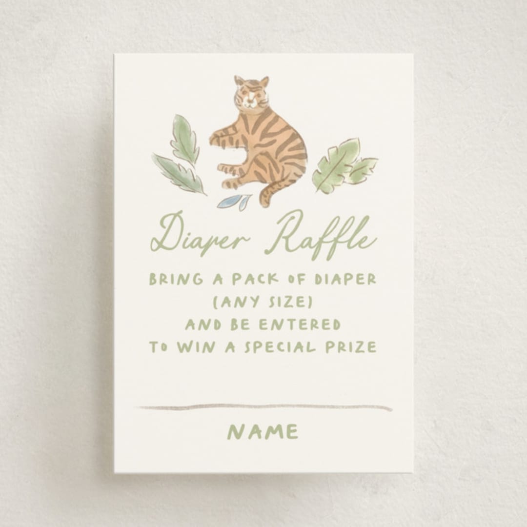 "A wild one" - Baby Shower Mini Insert Cards in Jungle by Creo Study - Front