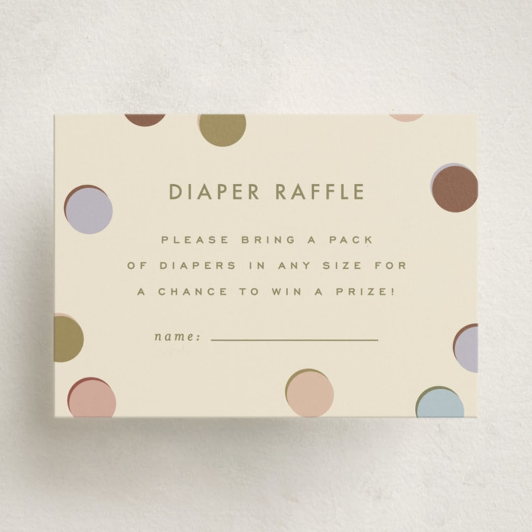 "block letters" - Baby Shower Mini Insert Cards in Muted by Ellen Schlegelmilch - Front
