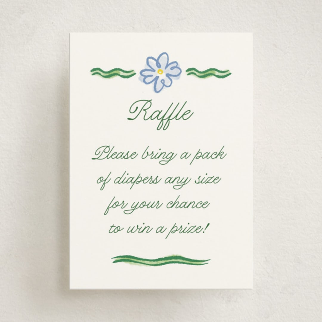 "Dilleto" - Baby Shower Mini Insert Cards in Garden by Pati Cascino - Front