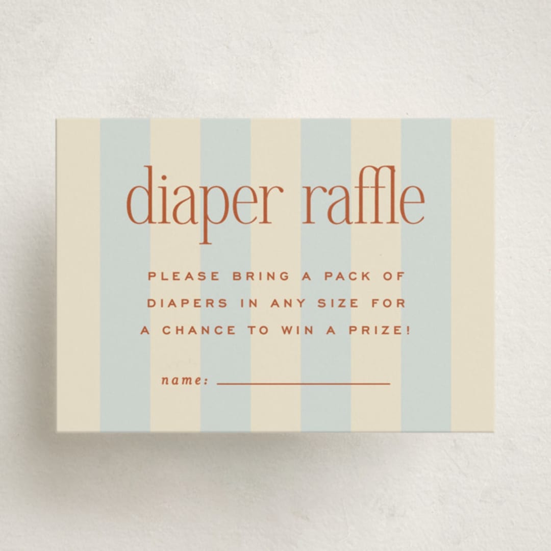 "we're having a party" - Baby Shower Mini Insert Cards in Powder Blue by Ellen Schlegelmilch - Front