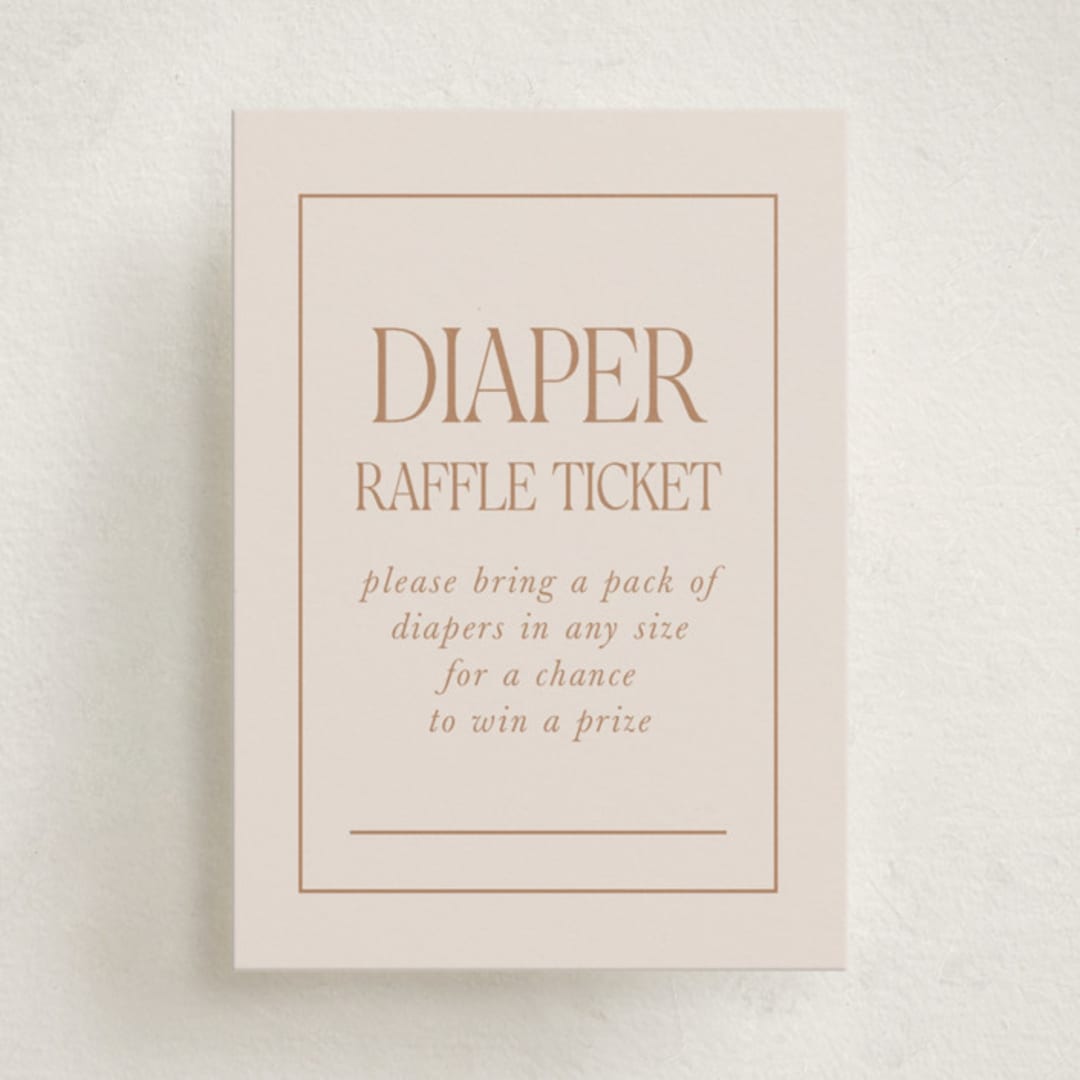 "Waiting for a sibling" - Baby Shower Mini Insert Cards in Sea Fog by Erin Kessler - Front