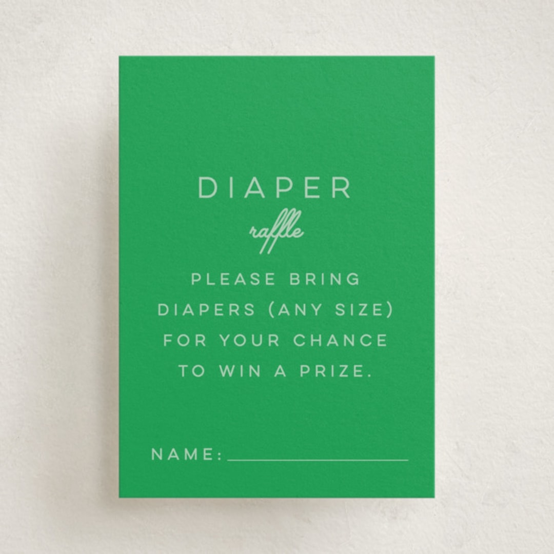 "Vintage Classic" - Baby Shower Mini Insert Cards in Mint by Jen Ramsey - Front
