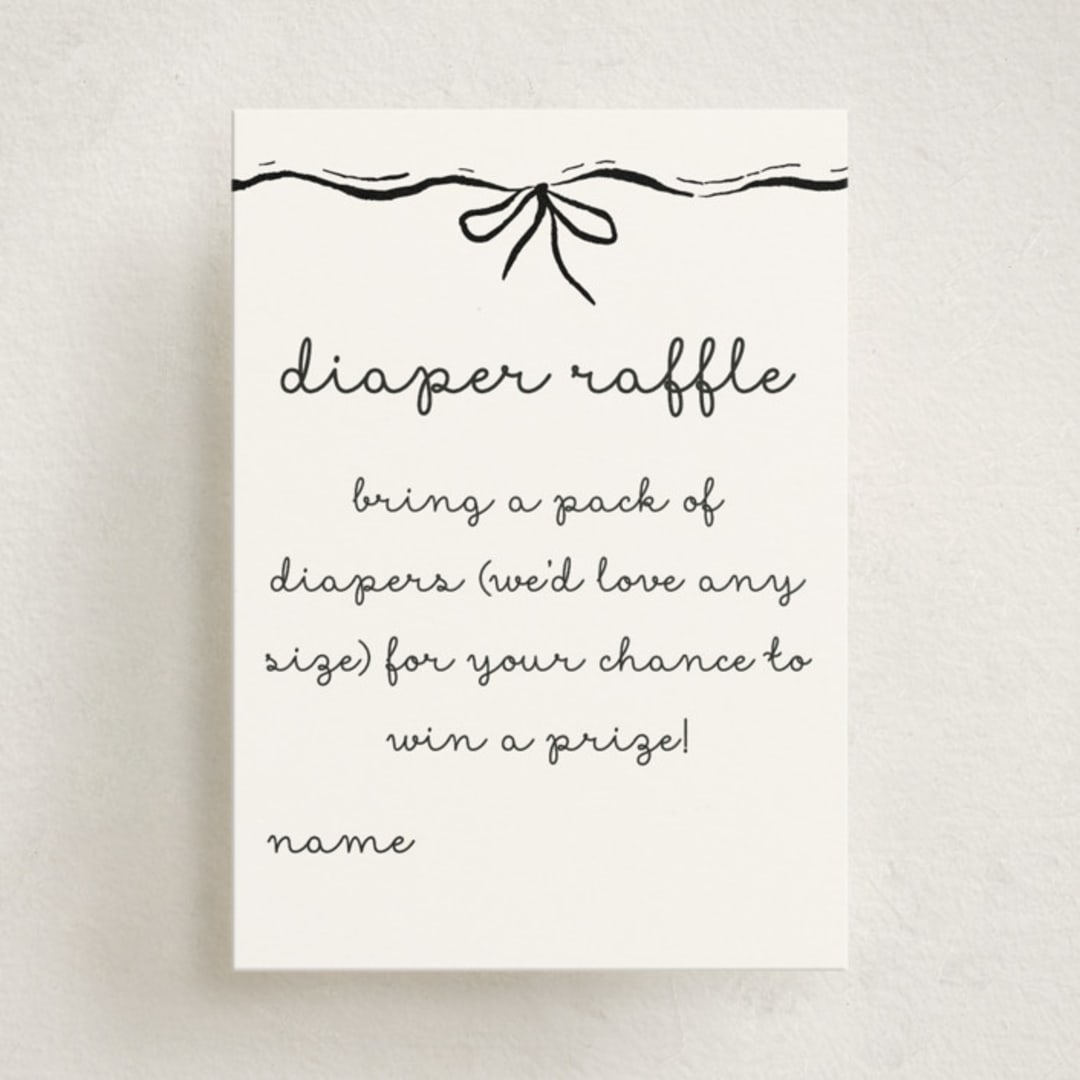 "Okarche" - Baby Shower Mini Insert Cards in Cotton by Deynaaz Daraei - Front