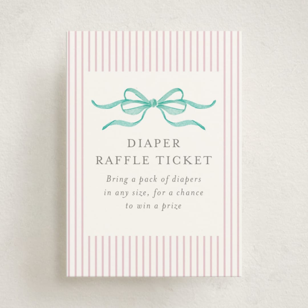 "Tiny Topiary" - Baby Shower Mini Insert Cards in Aquamarine by Jackie Crawford - Front