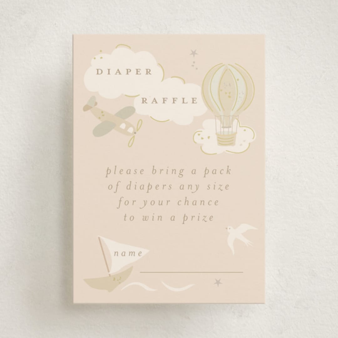 "Our Journey" - Baby Shower Mini Insert Cards in Blush by Jennifer Holbrook - Front