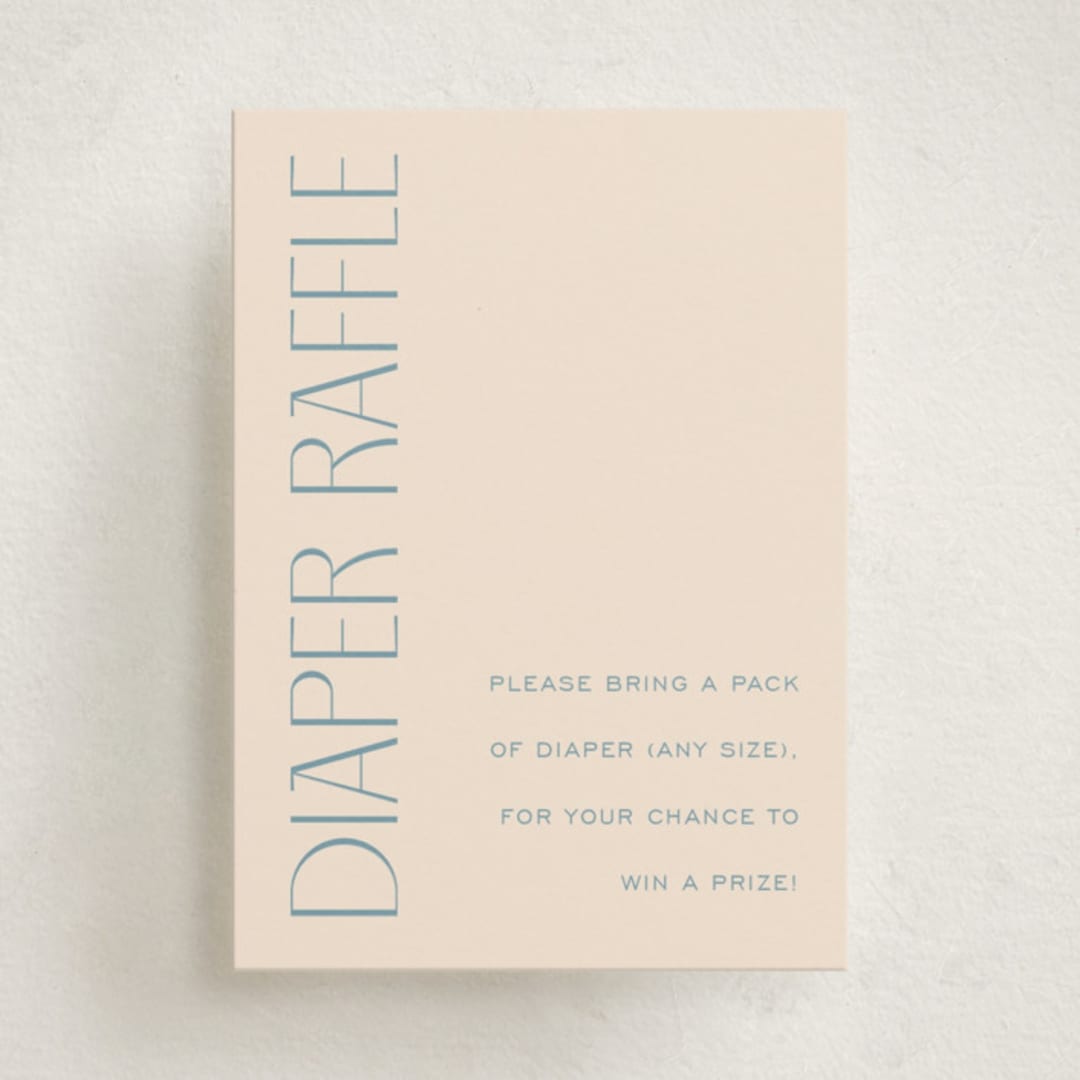 "Ephrata" - Baby Shower Mini Insert Cards in Powder by Deynaaz Daraei - Front