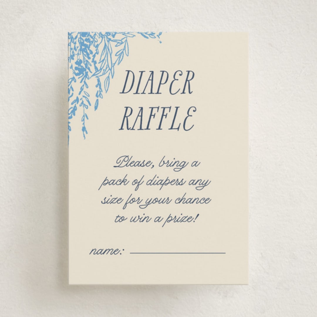"Sweet Swan" - Baby Shower Mini Insert Cards in Bluebell by Pati Cascino - Front
