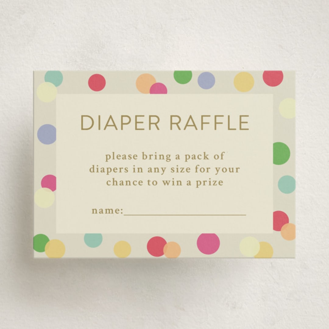 "Colorful Baby Sprinkle" - Baby Shower Mini Insert Cards in Color Pop by Stephanie Heinrich Godbout - Front