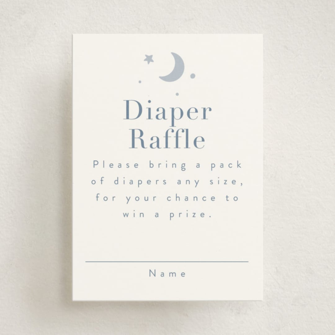 "Special Delivery" - Baby Shower Mini Insert Cards in Bluebell by Hudson meet Rose - Front