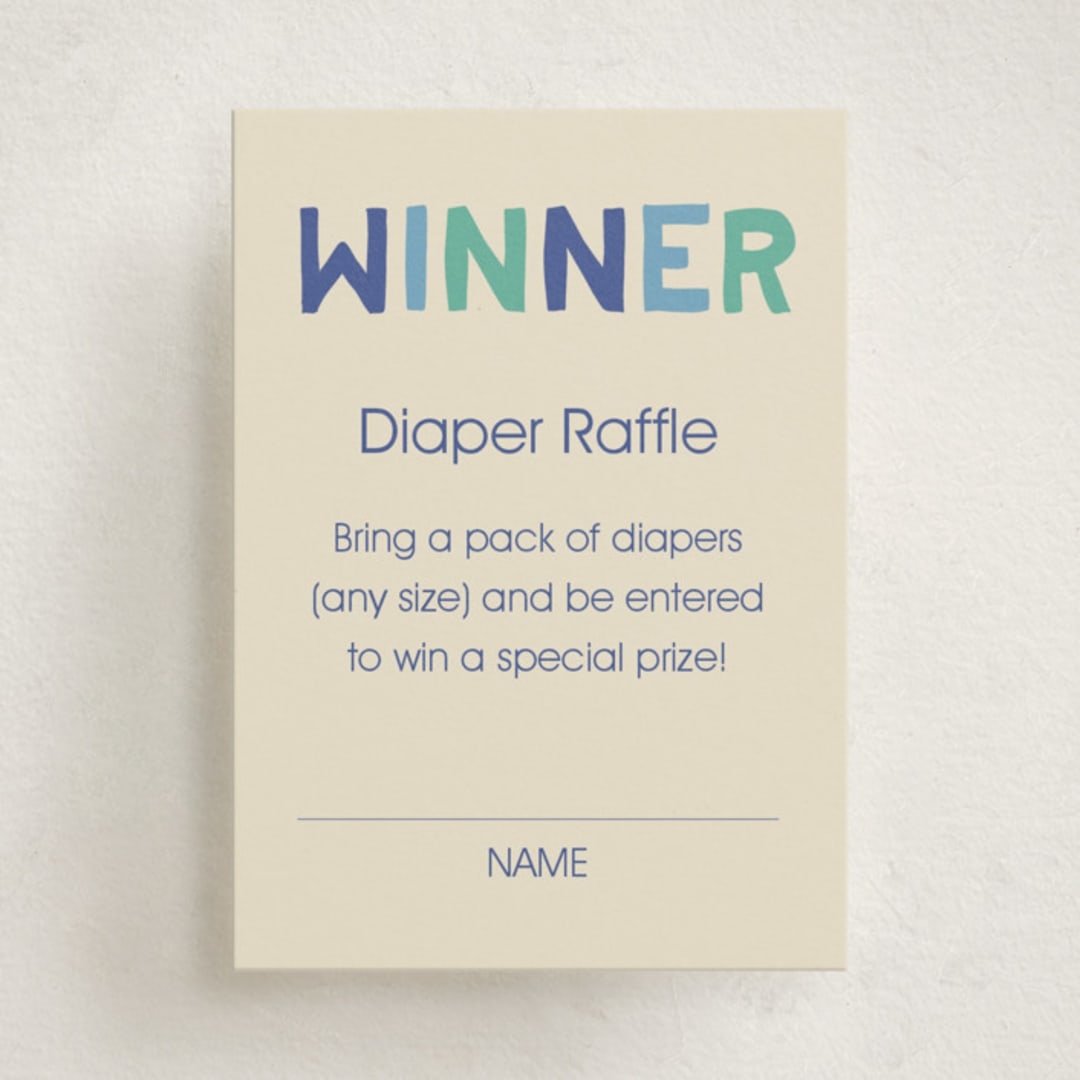 "Whale Hello" - Baby Shower Mini Insert Cards in Sea by Harriet Richter - Front