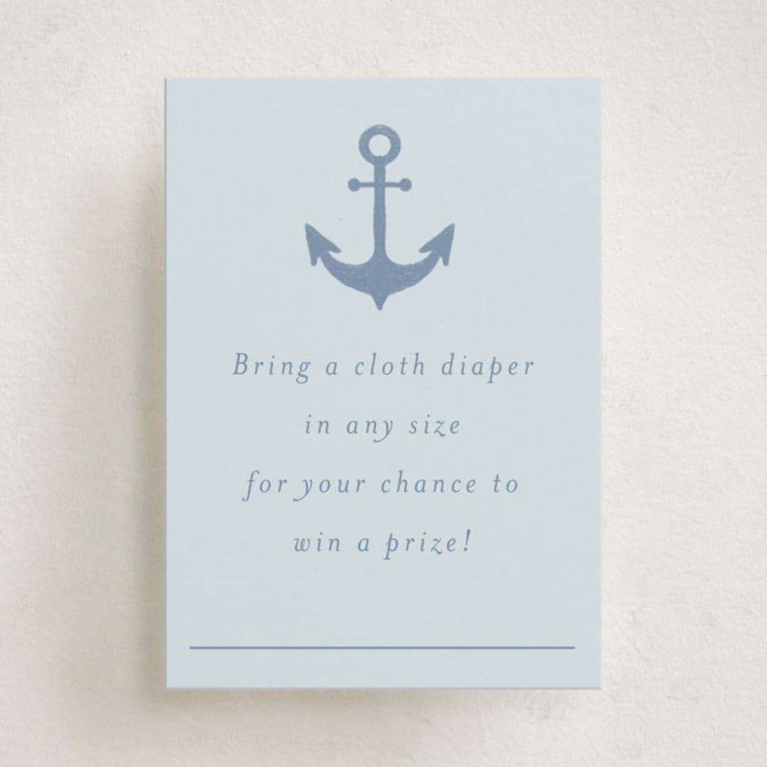 "Ahoy" - Baby Shower Mini Insert Cards in Sea by Brynne Foster - Front